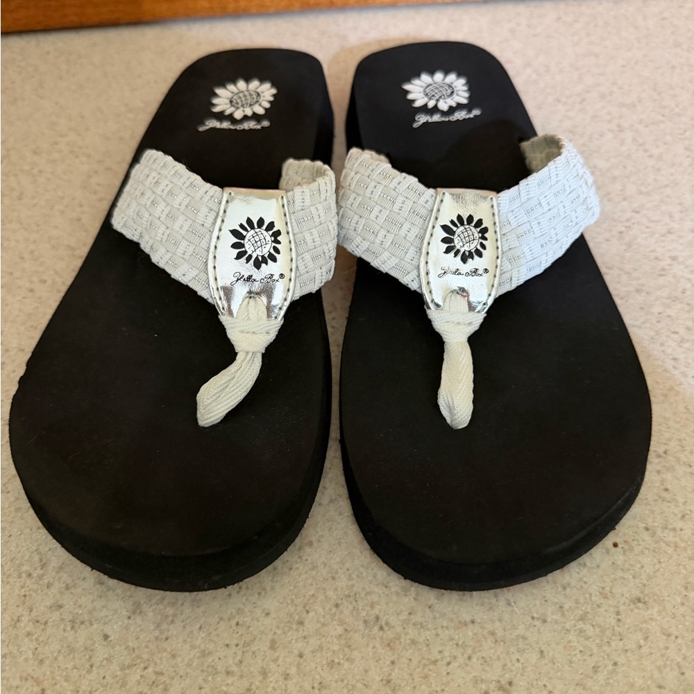 Black and White Flip Flops